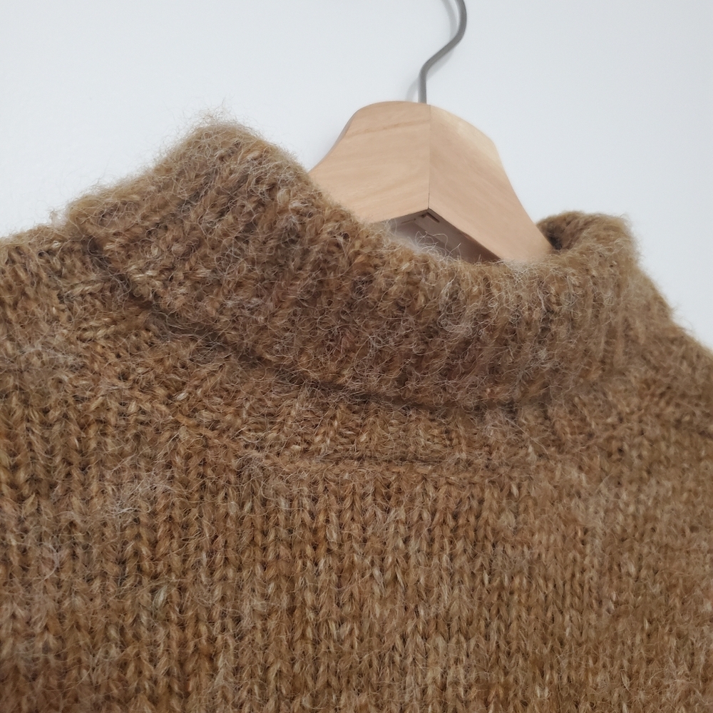 Kaffe Medium Wool Mix Sweater Kasarla Roll Neck Pullover Brown Knit Turtleneck - Picture 4 of 16